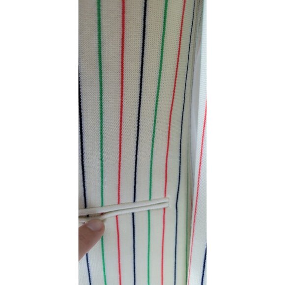 Vintage 80s Womens Size S Blazer Beige Stripped Open Jacket CHOICE by BUTTE - Picture 3 of 16